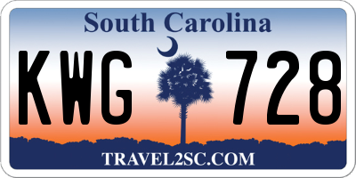SC license plate KWG728
