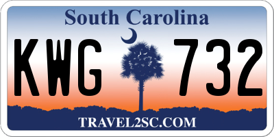 SC license plate KWG732
