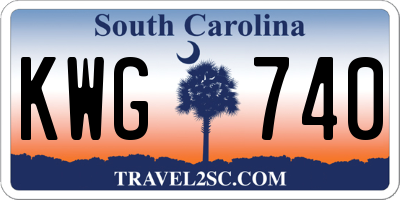 SC license plate KWG740