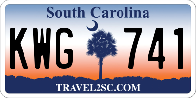 SC license plate KWG741