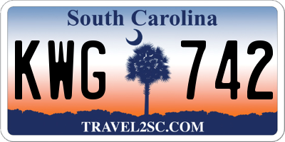SC license plate KWG742
