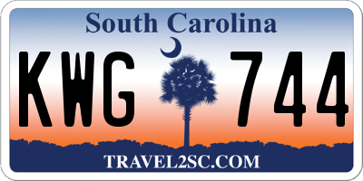 SC license plate KWG744