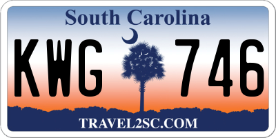 SC license plate KWG746
