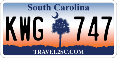 SC license plate KWG747