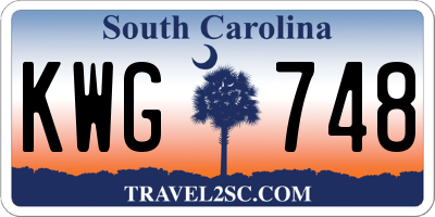 SC license plate KWG748