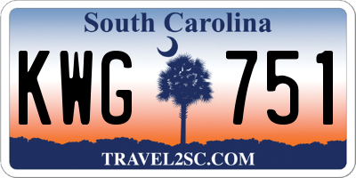 SC license plate KWG751