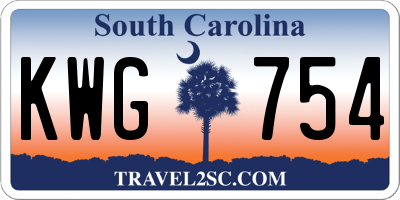 SC license plate KWG754