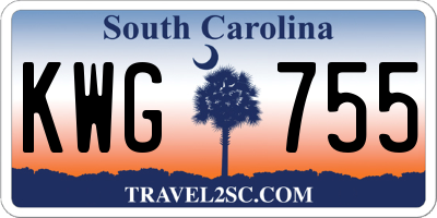 SC license plate KWG755