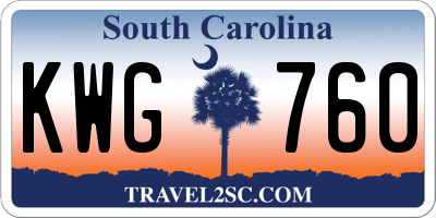 SC license plate KWG760