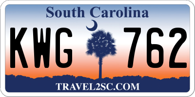 SC license plate KWG762