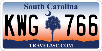 SC license plate KWG766