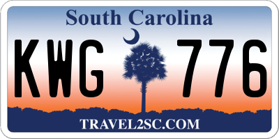 SC license plate KWG776