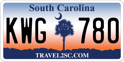 SC license plate KWG780