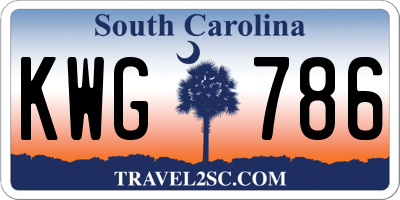 SC license plate KWG786