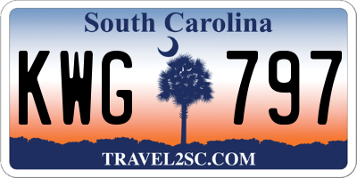 SC license plate KWG797