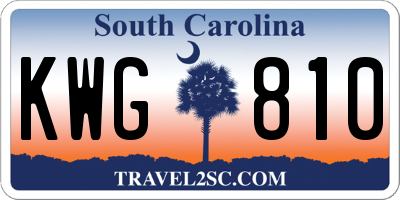 SC license plate KWG810
