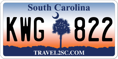 SC license plate KWG822