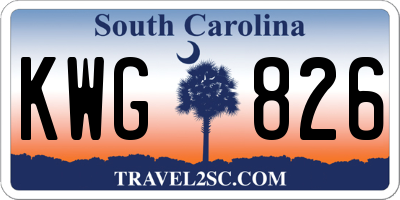 SC license plate KWG826