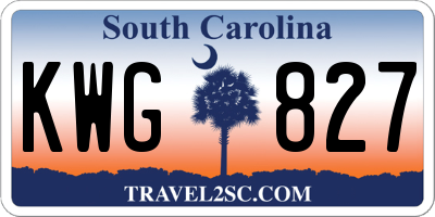 SC license plate KWG827