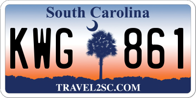 SC license plate KWG861