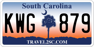 SC license plate KWG879