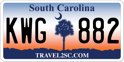 SC license plate KWG882