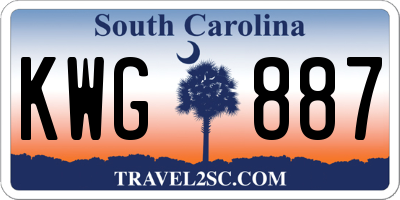 SC license plate KWG887