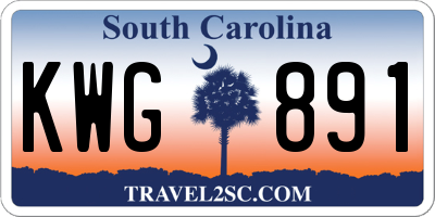 SC license plate KWG891