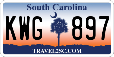SC license plate KWG897