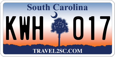 SC license plate KWH017