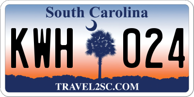 SC license plate KWH024