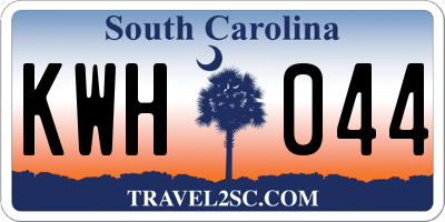 SC license plate KWH044