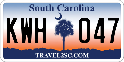SC license plate KWH047