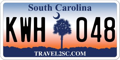 SC license plate KWH048