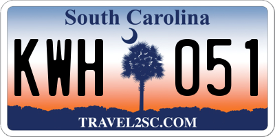 SC license plate KWH051