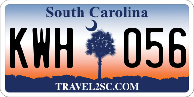 SC license plate KWH056