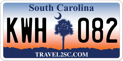 SC license plate KWH082
