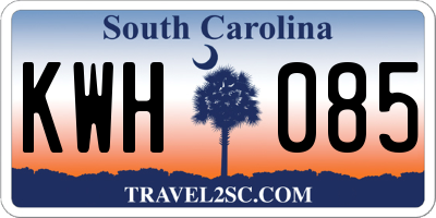 SC license plate KWH085