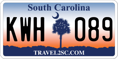 SC license plate KWH089