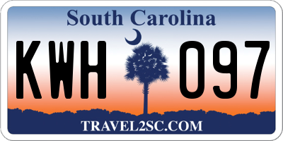 SC license plate KWH097