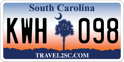 SC license plate KWH098