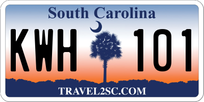 SC license plate KWH101