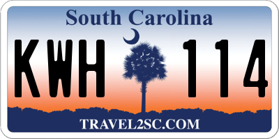 SC license plate KWH114