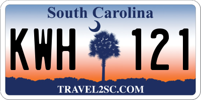 SC license plate KWH121