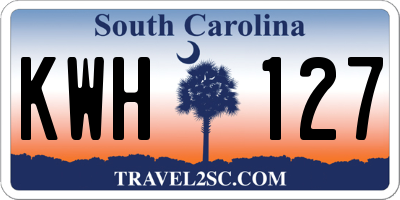 SC license plate KWH127