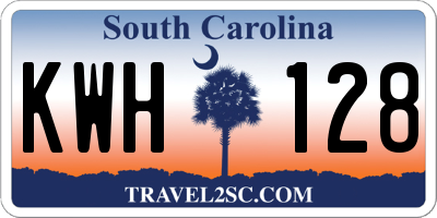 SC license plate KWH128