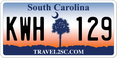 SC license plate KWH129