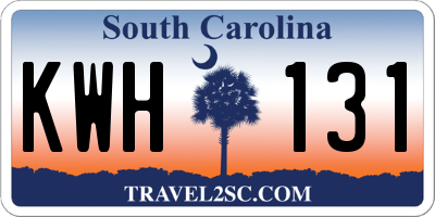SC license plate KWH131