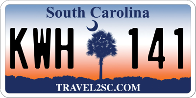 SC license plate KWH141