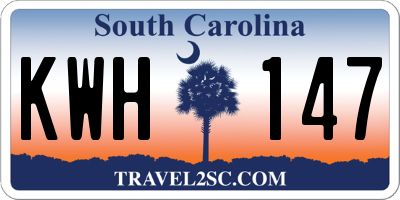SC license plate KWH147
